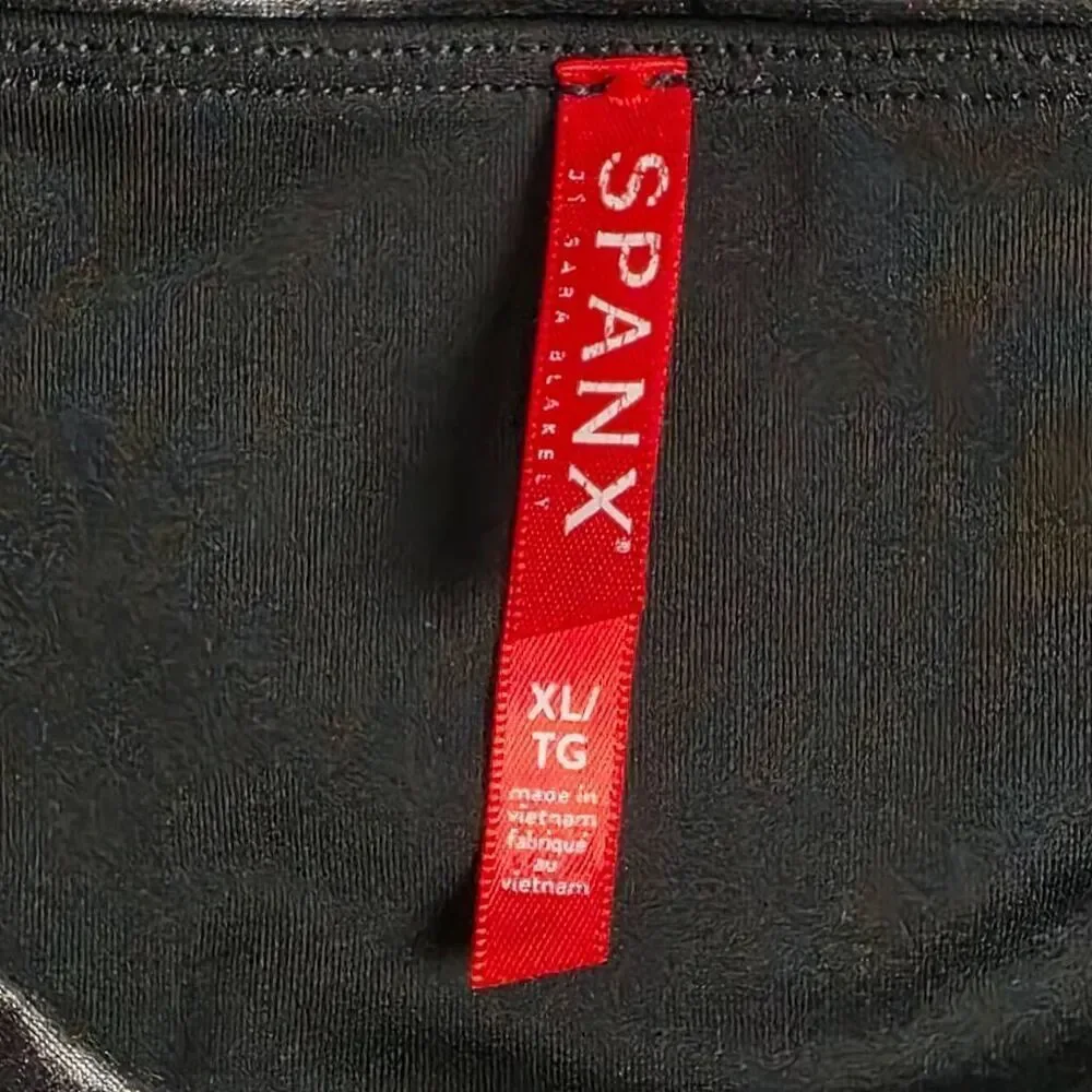 Spanx Faux Leather Leggings Black Women’s XL